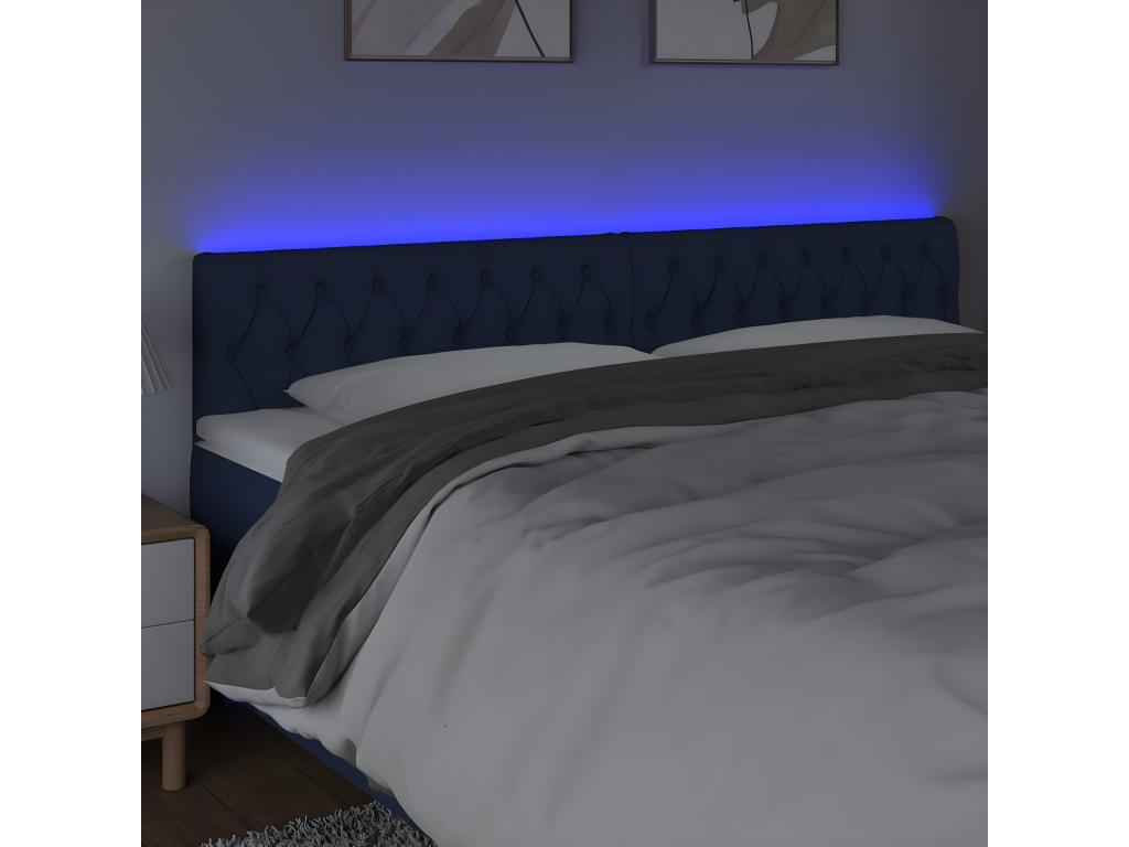 Lit bleu, 180 x 7 x 78 cm