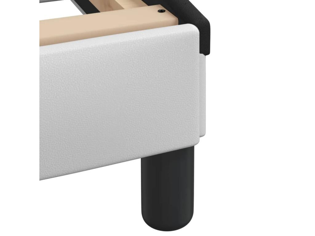 Cadre de lit en similicuir blanc, 200 x 200 cm