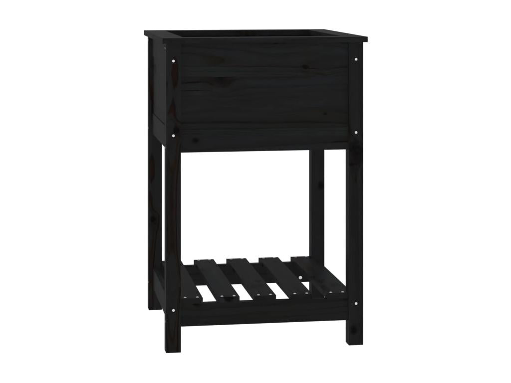 Meuble de maison en bois massif noir, 54 x 54 x 81 cm