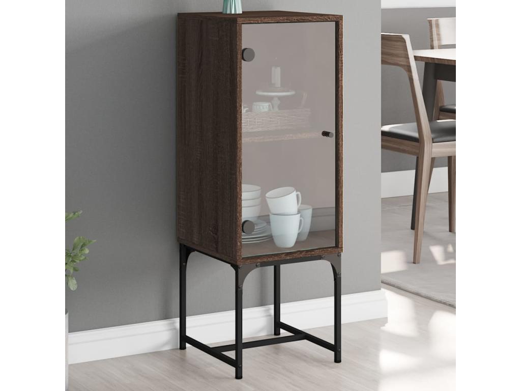 Armoire en chêne brun, 35 x 37 x 100 cm