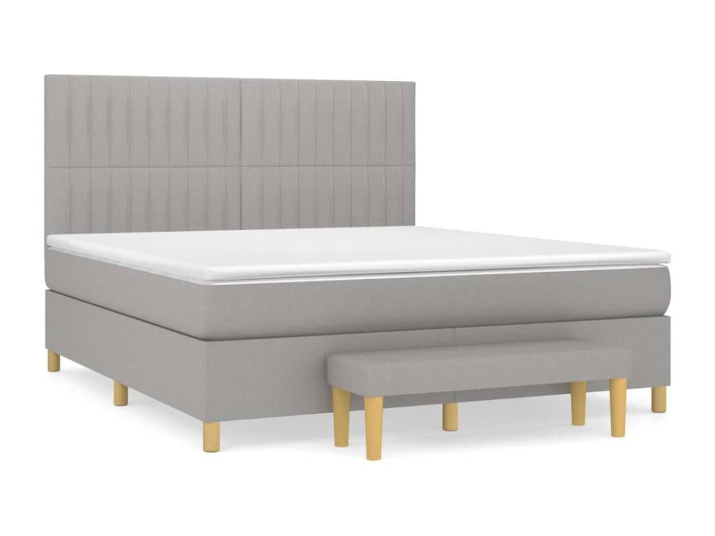 Matelas en tissu gris, 160 x 200 cm