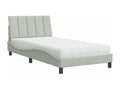Matelas en velours gris, 100 x 200 cm