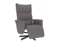 Fauteuil d'appoint en similicuir gris