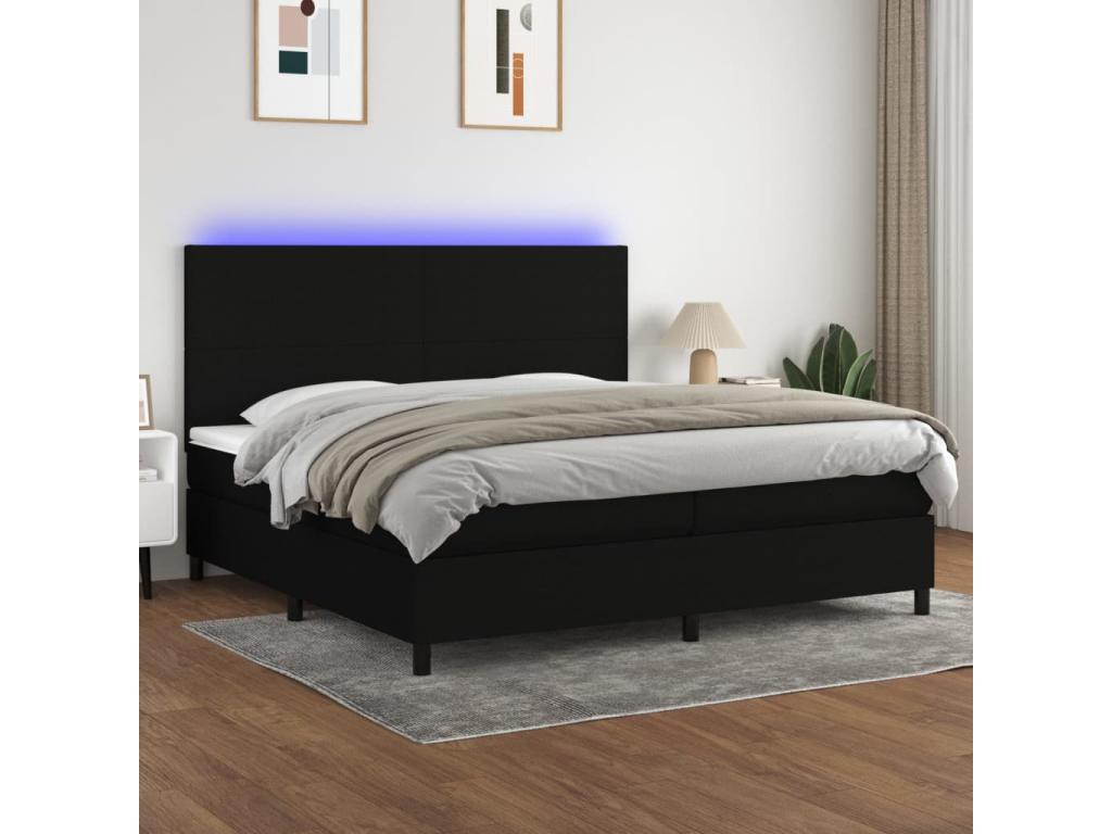 Matelas en tissu noir, 200 x 200 cm - dlz1766578965237