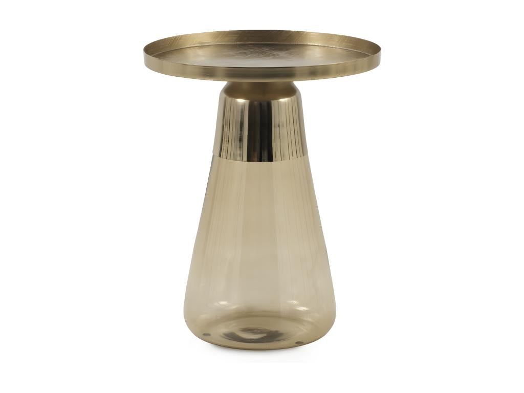 Table d'appoint en métal doré