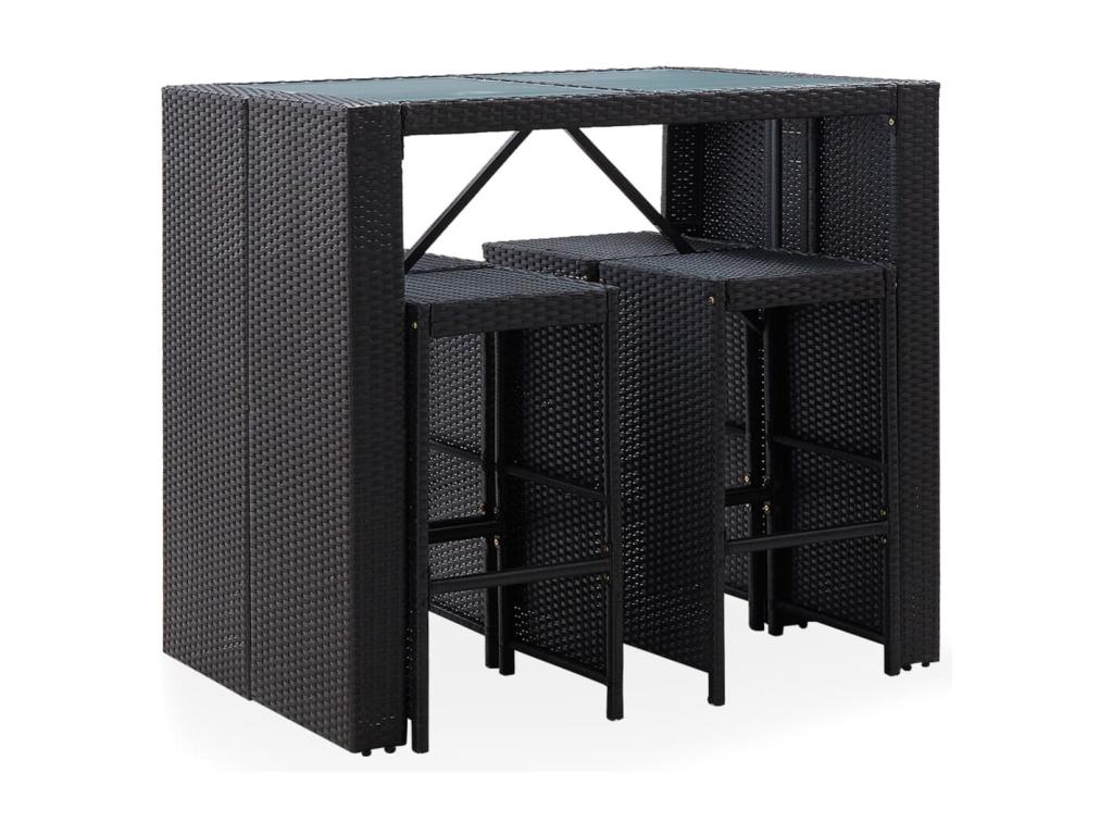 Meubles de maison en verre noir