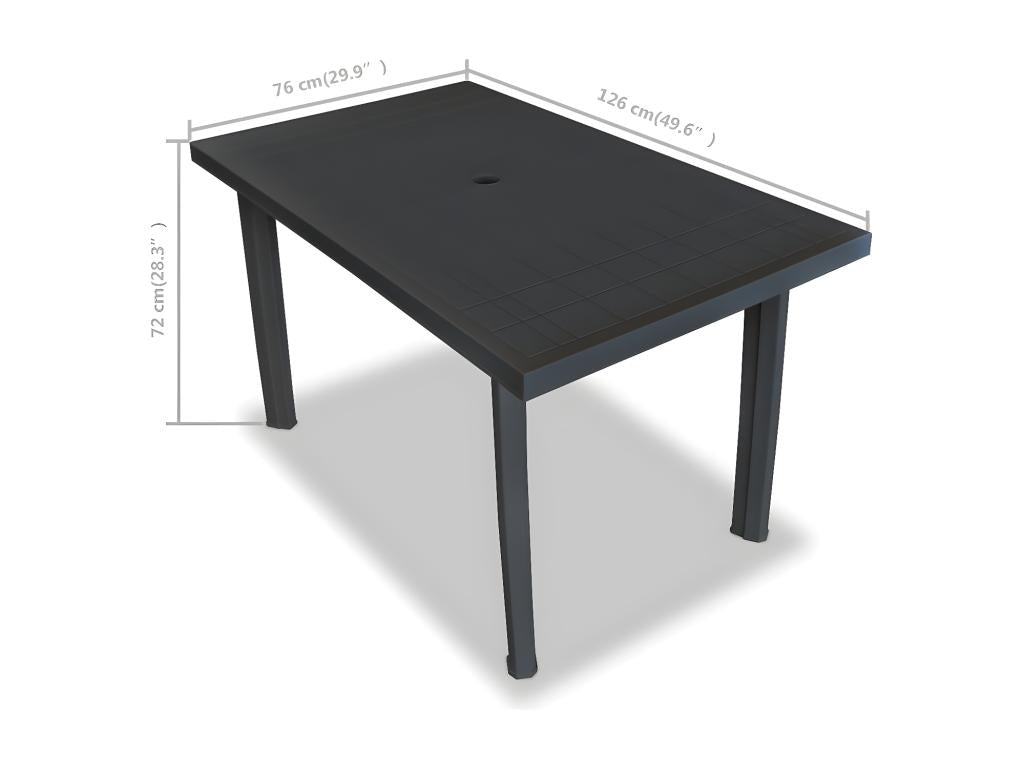 Table anthracite, 126 x 76 x 72 cm