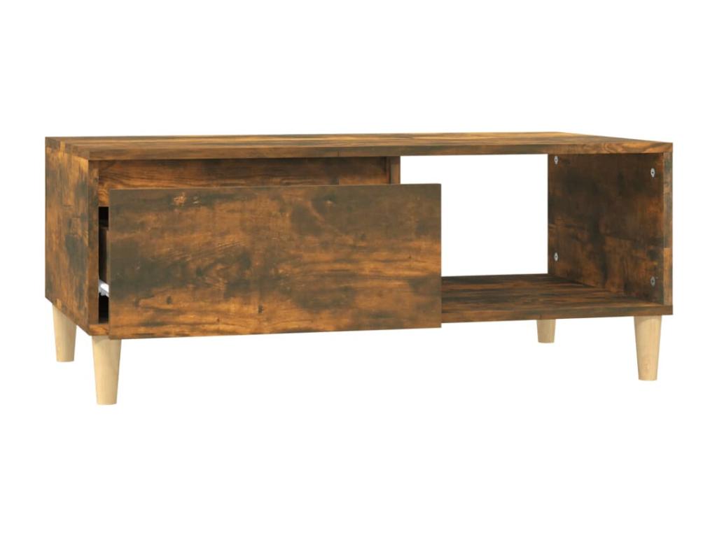 Table basse en chêne naturel, 90 x 50 x 36,5 cm