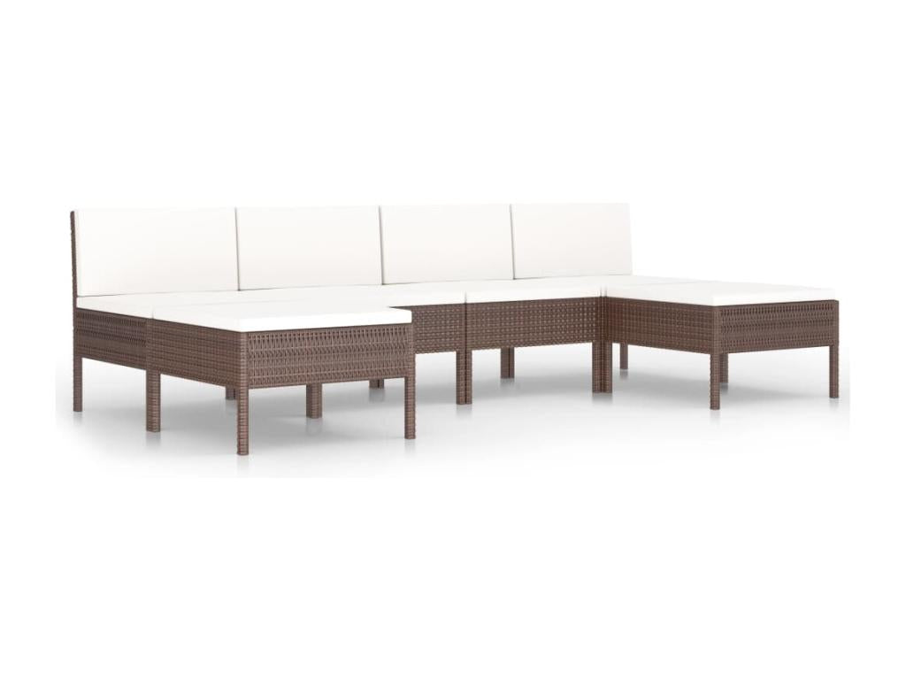 Ensemble de mobilier d'extérieur en résine tressée naturelle