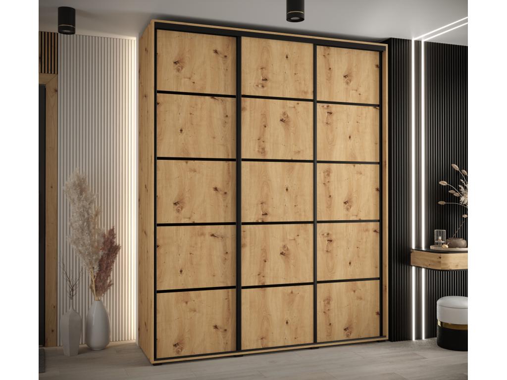 Armoire noire, 200 x 60 x 235,2 cm