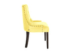 Fauteuil en velours jaune