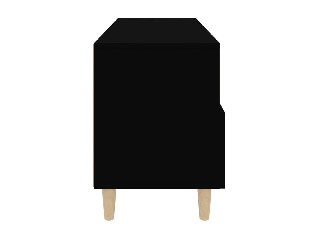 Meuble TV en bois d'ingénierie noir, 80 x 36 x 50 cm