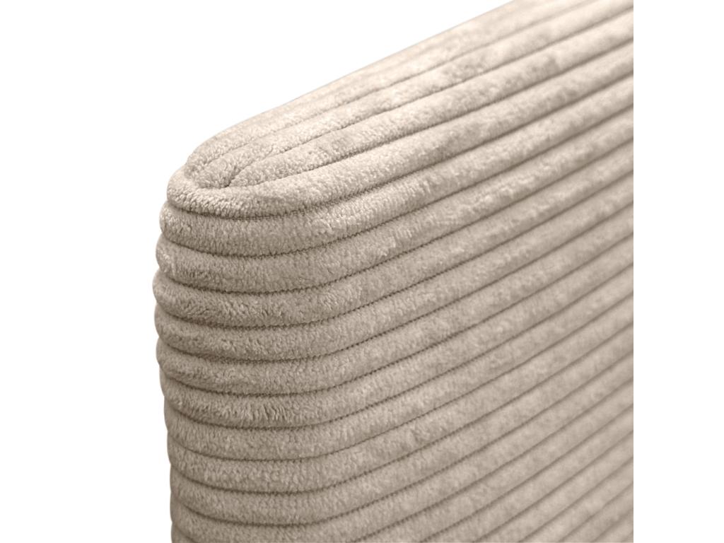 Lit en velours beige, 95 x 60 cm