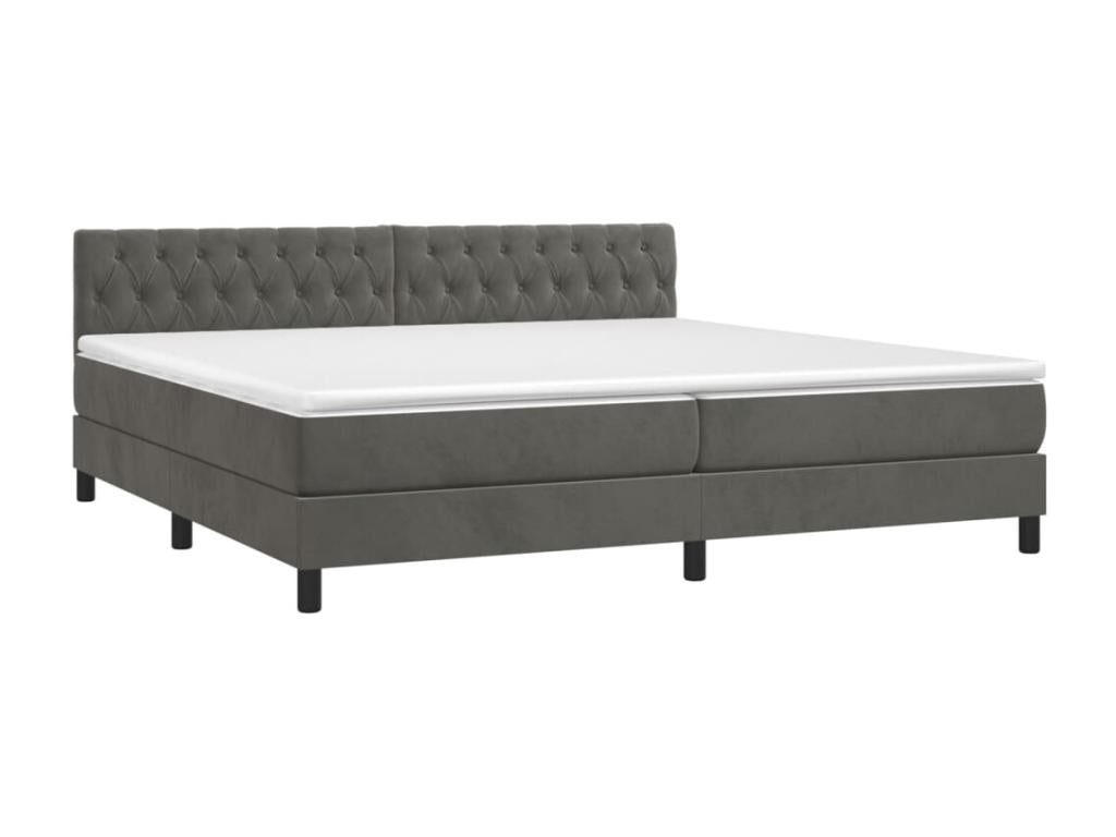 Matelas en velours gris, 200 x 200 cm