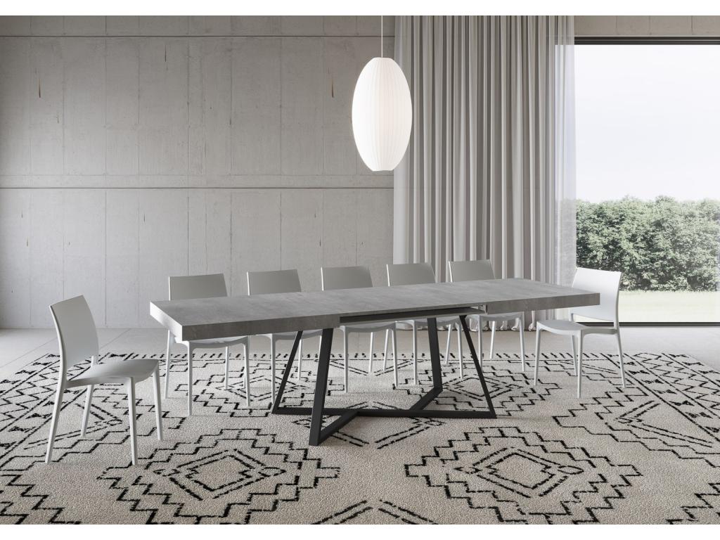 Table grise, 90 x 200 cm