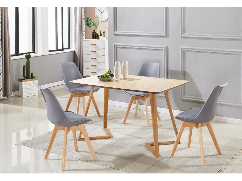 Table de salle à manger en chêne gris