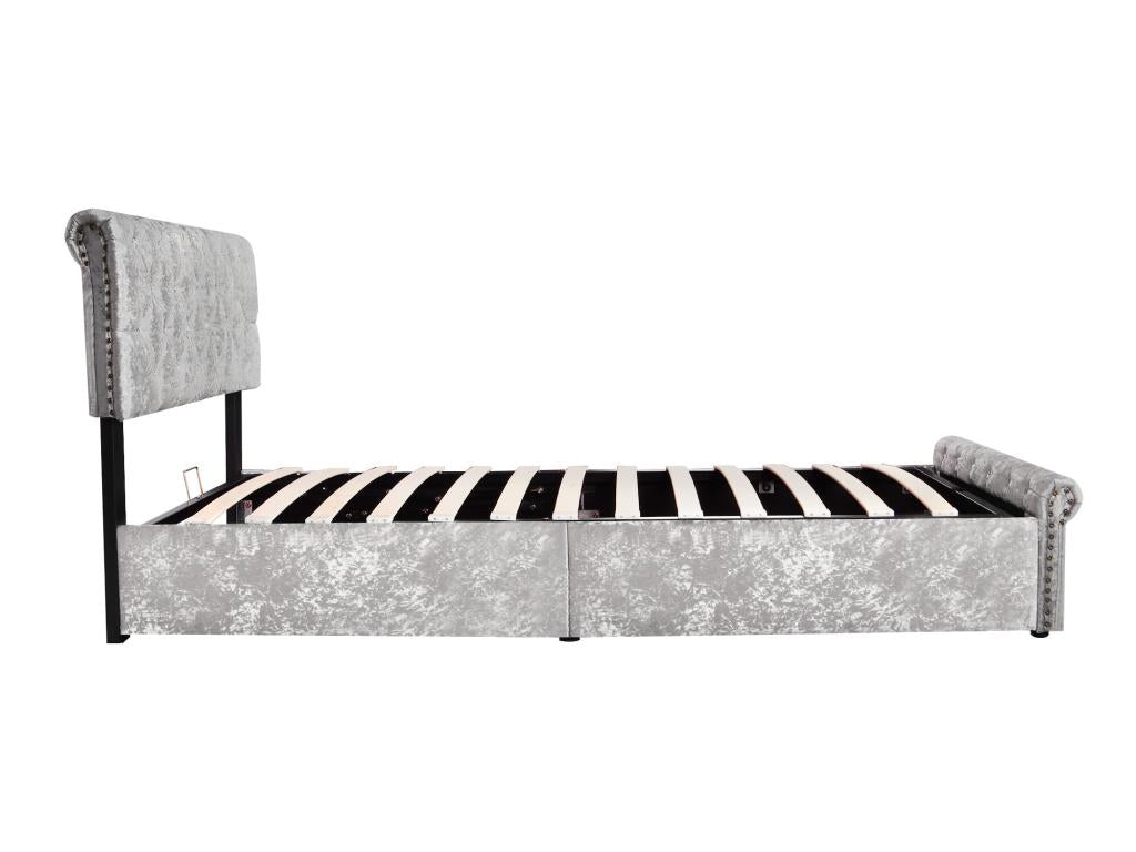 Lit gris, 90 x 200 cm