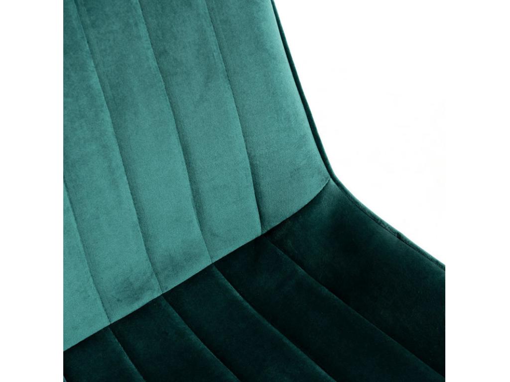 Fauteuil en velours vert - dlz1766578825742