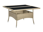 Table en verre beige