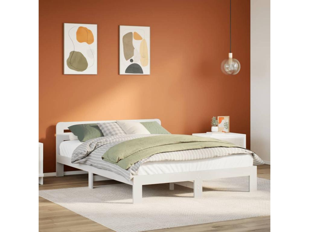 Matelas en bois de pin blanc, 140 x 190 cm