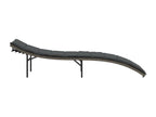 Chaise longue en résine tressée grise, 55 x 199 x 50 cm