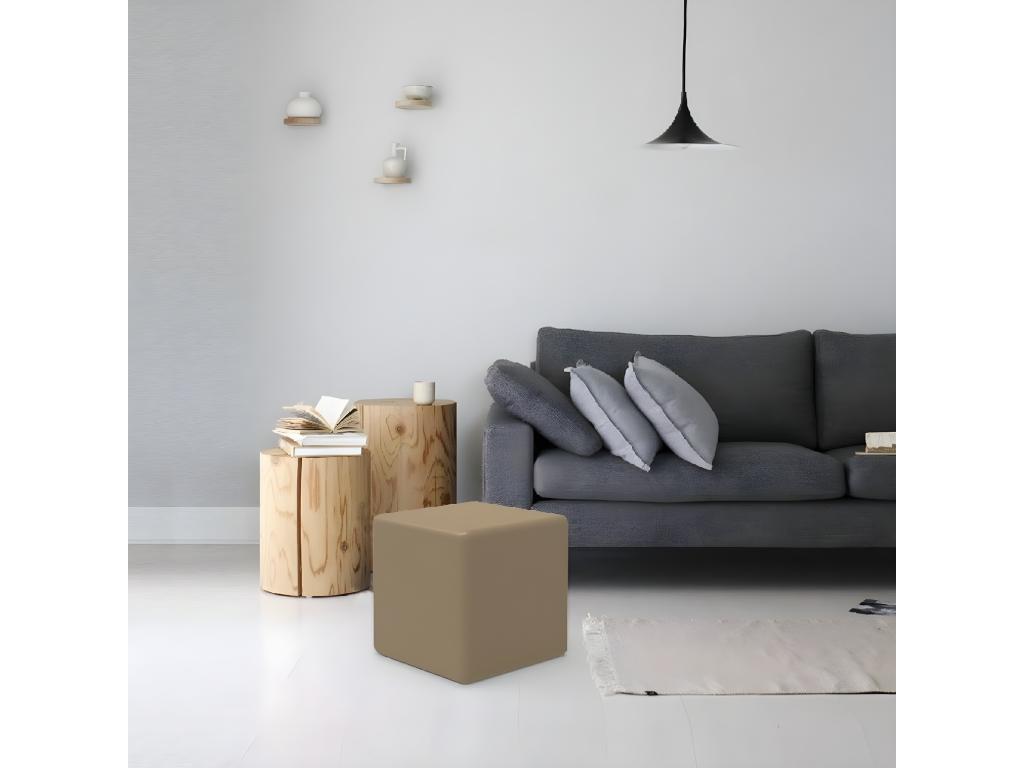 Pouf marron, 34 x 34 x 37 cm