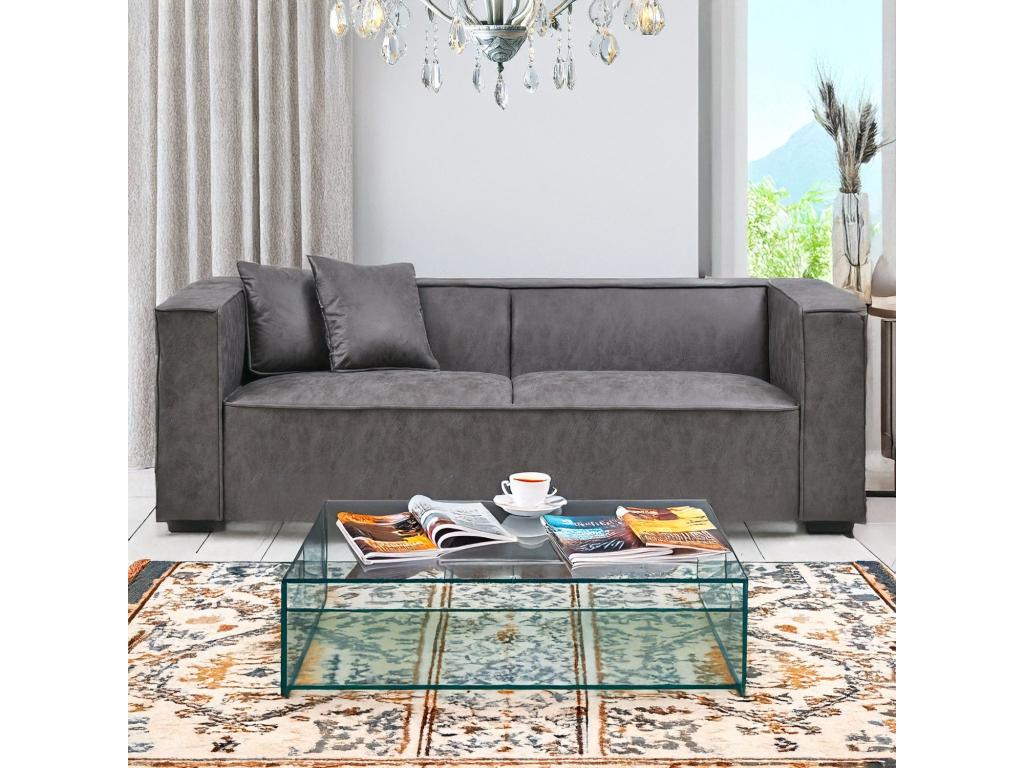 Canapé en tissu gris