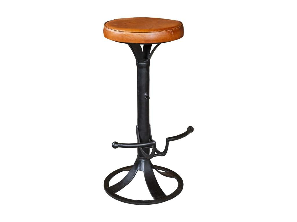 Fauteuil d'appoint en cuir marron