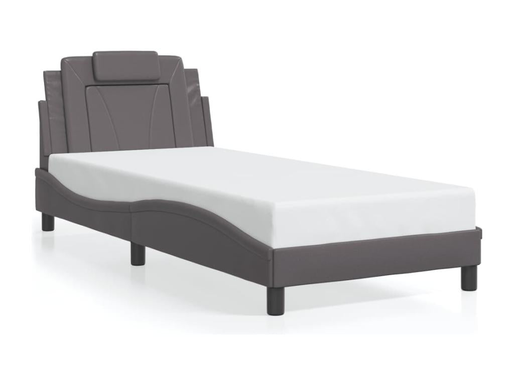Matelas en similicuir gris, 80 x 200 cm - dlz1766578897142