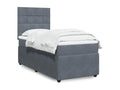Matelas en velours gris, 80 x 200 cm