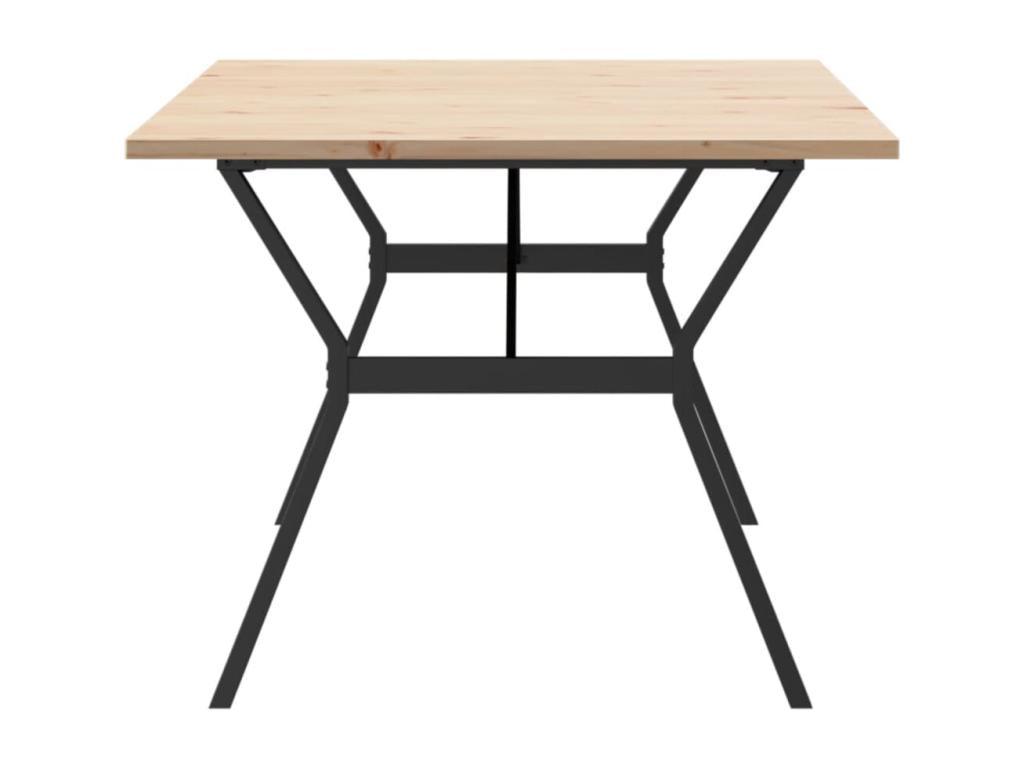 Table à manger cadre en Y 200x100x75.5 cm bois pin massif fonte MLAP88084