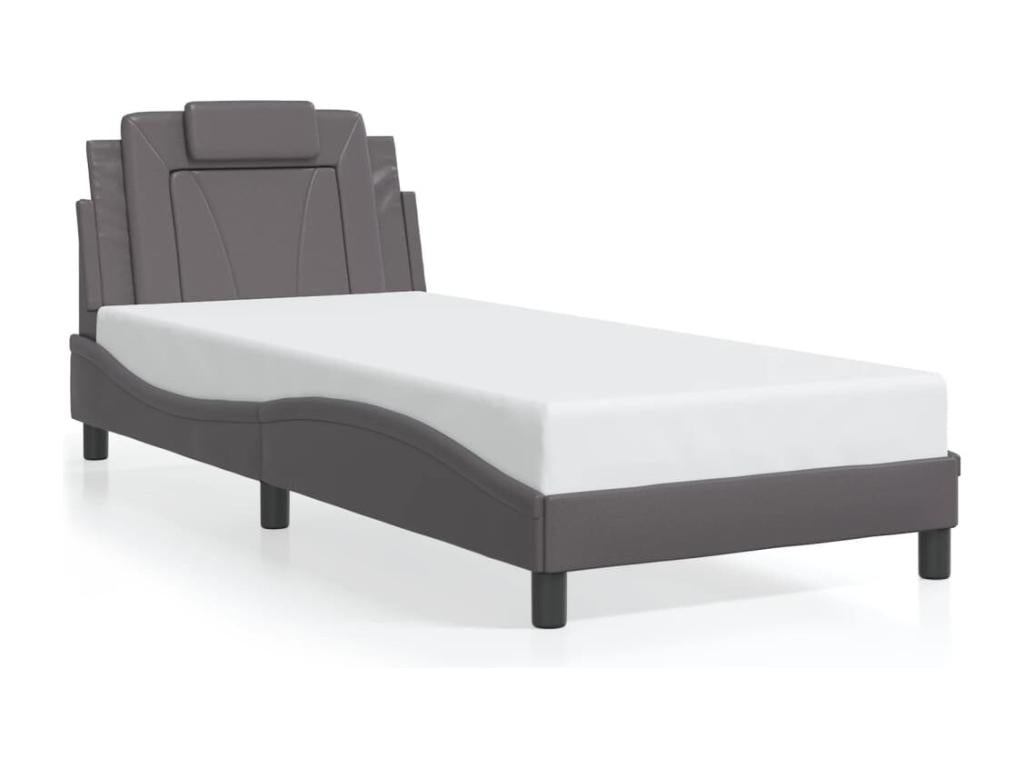 Matelas en similicuir gris, 80 x 200 cm - dlz1766578897142