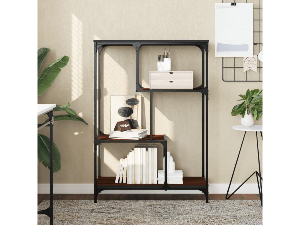 Bibliothèque en chêne brun, 81 x 36 x 115 cm