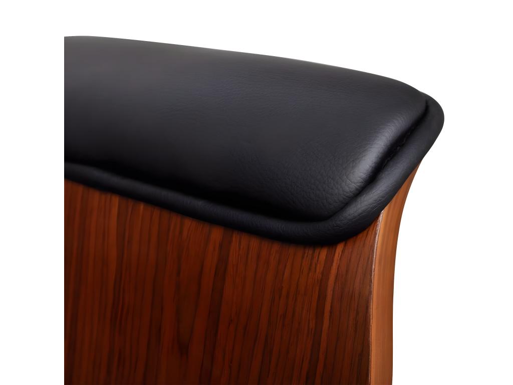 Fauteuil en similicuir noir - dlz1766578346967