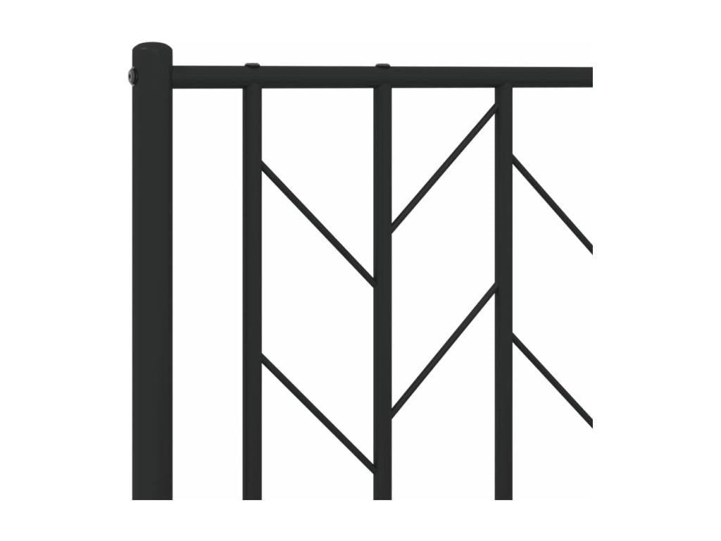 Cadre de lit en métal noir, 90 x 190 cm