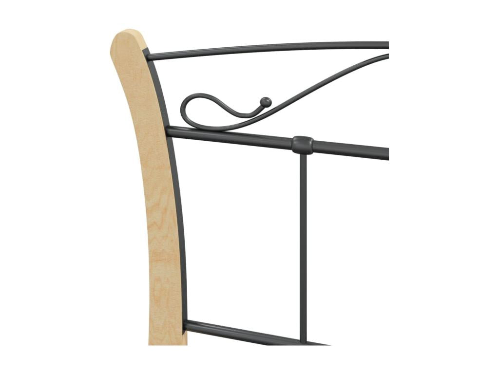 Matelas en métal noir, 100 x 200 cm