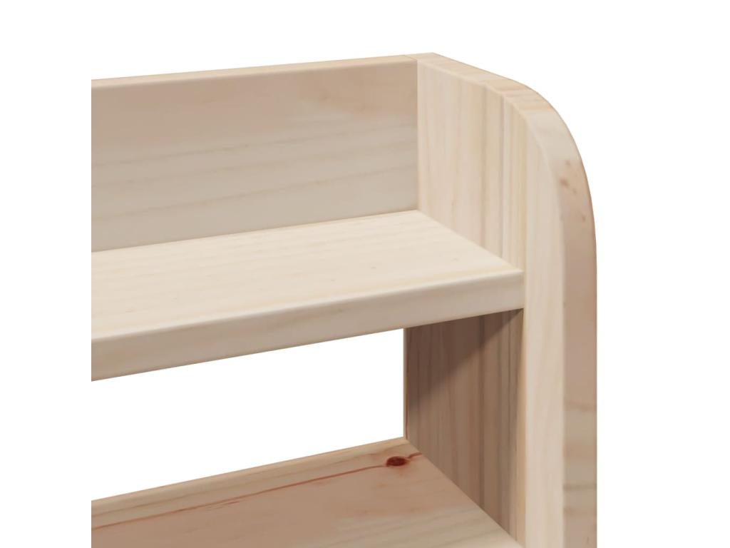 Cadre de lit en pin brun, 135 x 190 cm