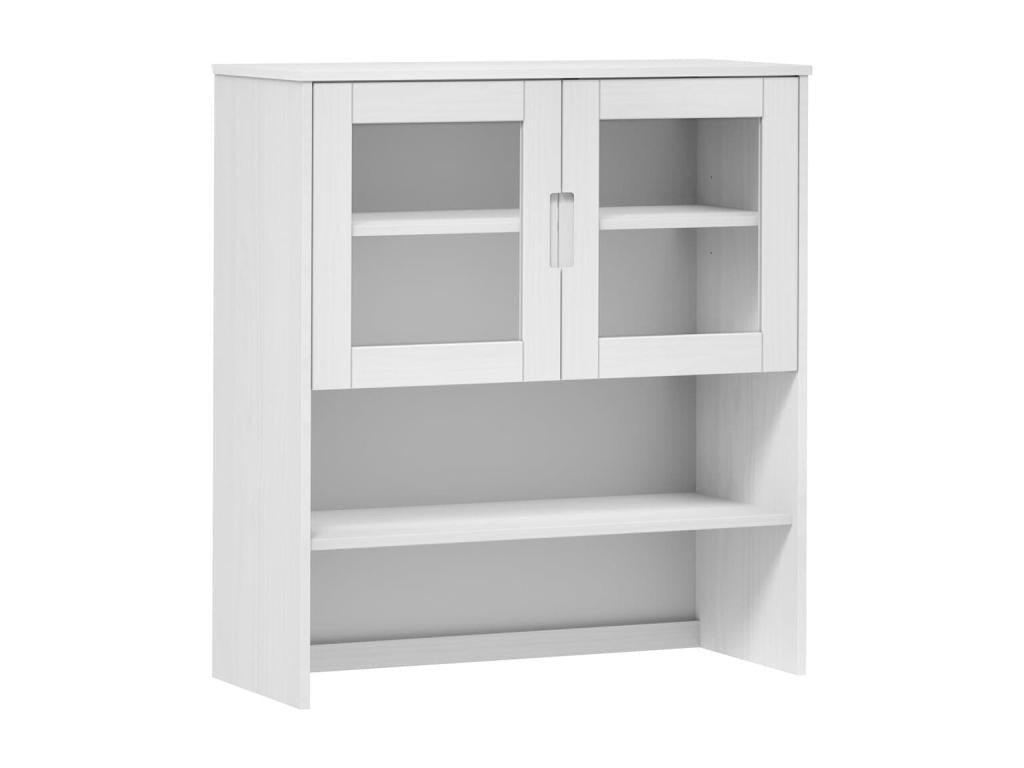 Buffet en bois massif blanc, 90 x 35 x 100 cm