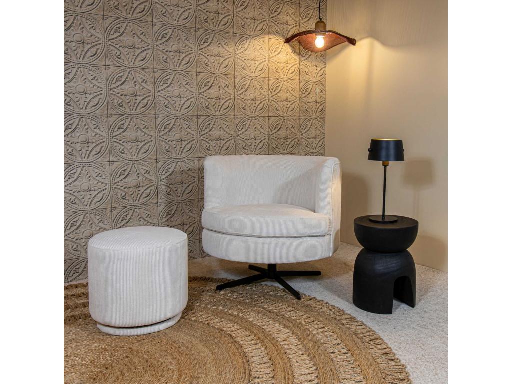 Fauteuil d'appoint en velours beige