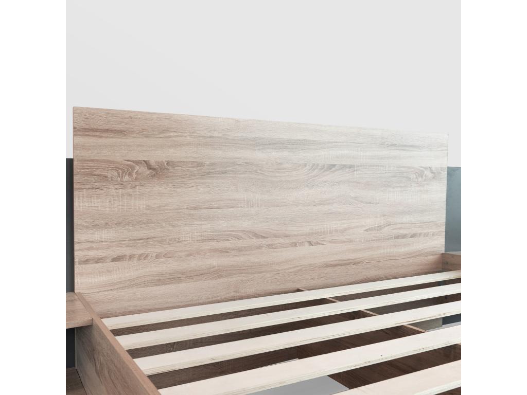 Lit en bois massif naturel, 160 x 200 cm