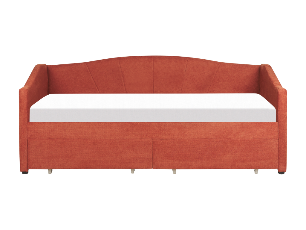 Lit en tissu rouge, 90 x 200 cm