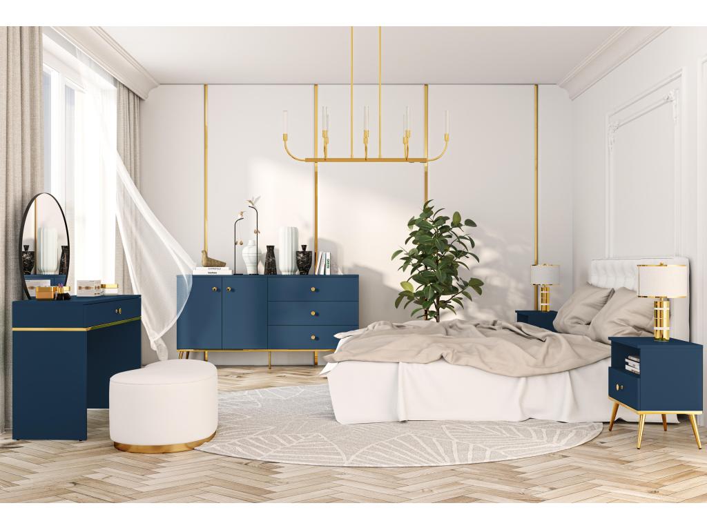 Table bleue, 50 x 34 x 53 cm