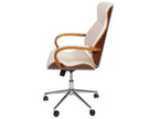 Fauteuil d'appoint en similicuir beige