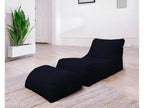 Fauteuil d'appoint noir, 120 x 80 cm