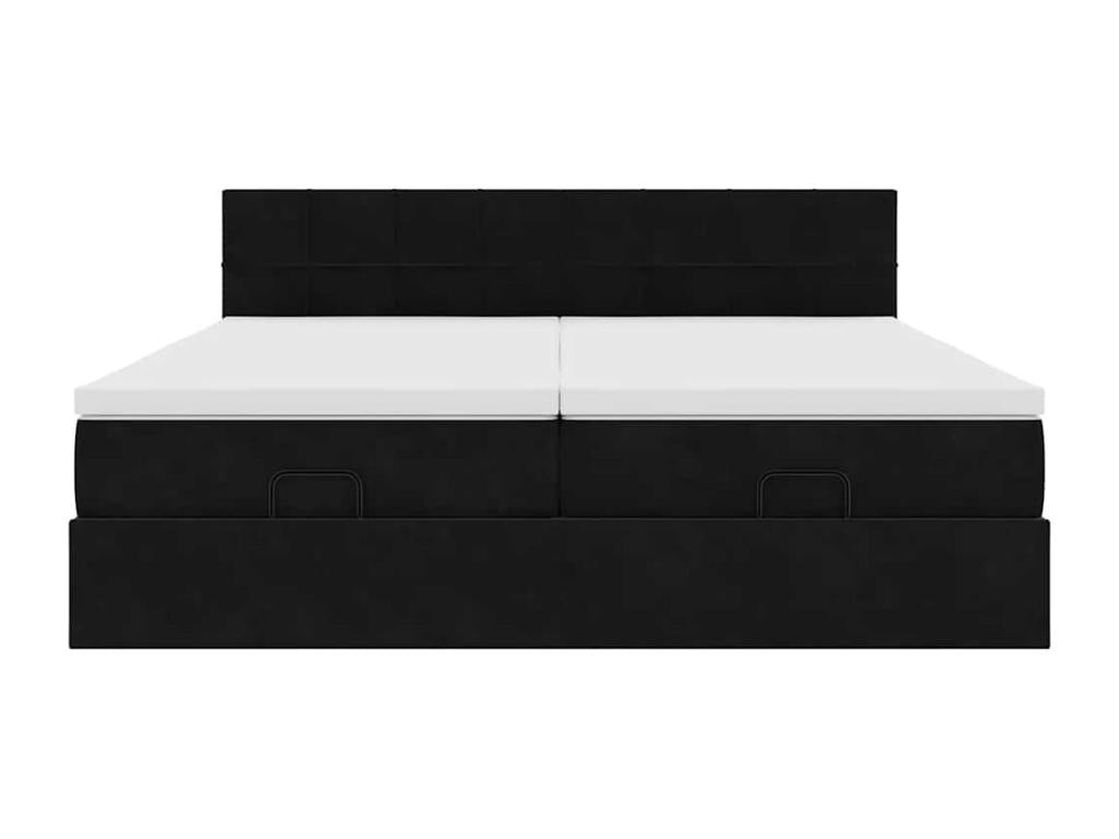 Matelas en velours noir, 160 x 200 cm