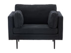 Fauteuil d'appoint noir, 110 x 86 x 84 cm