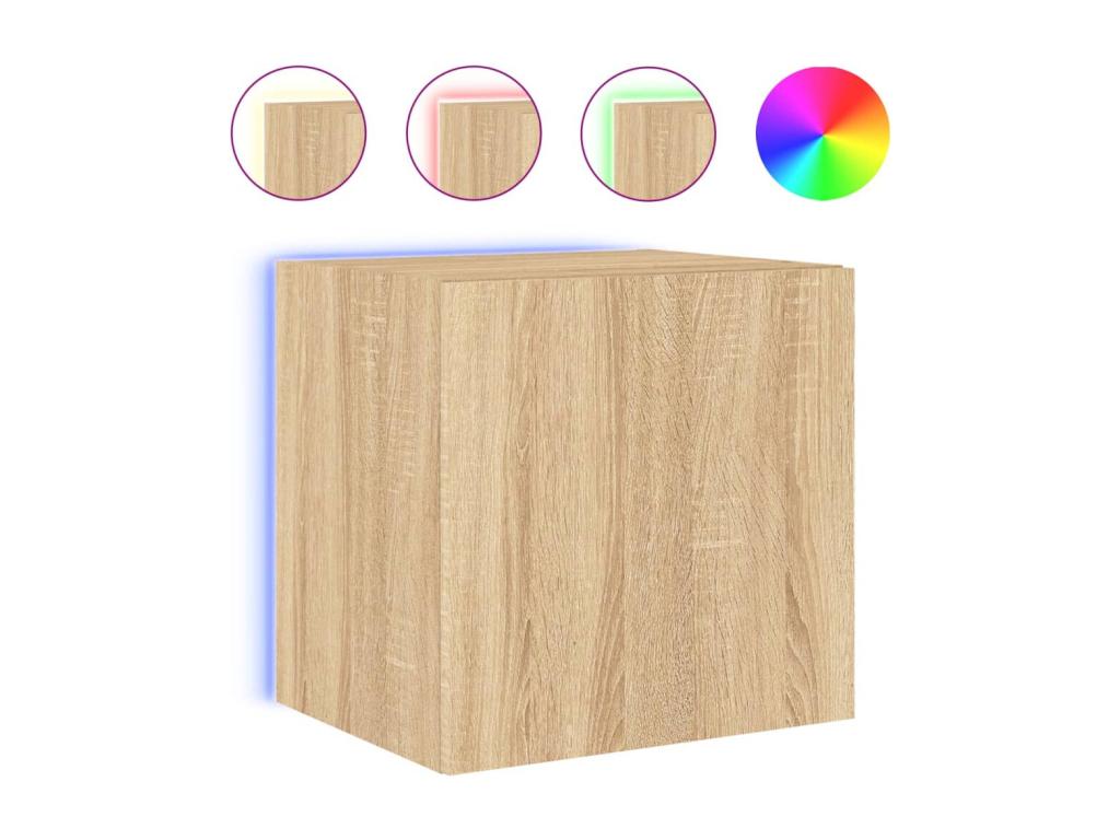 Meuble TV en chêne brun, 40,5 x 35 x 40 cm