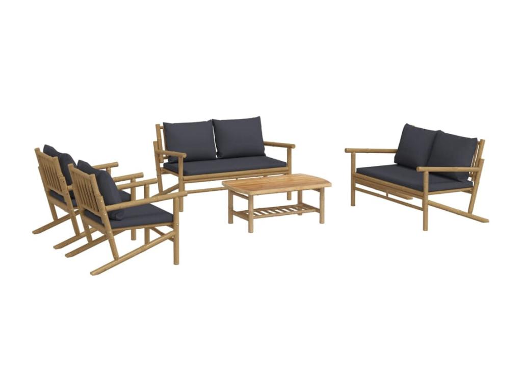 Ensemble de mobilier de jardin marron, 115 x 75 x 74 cm