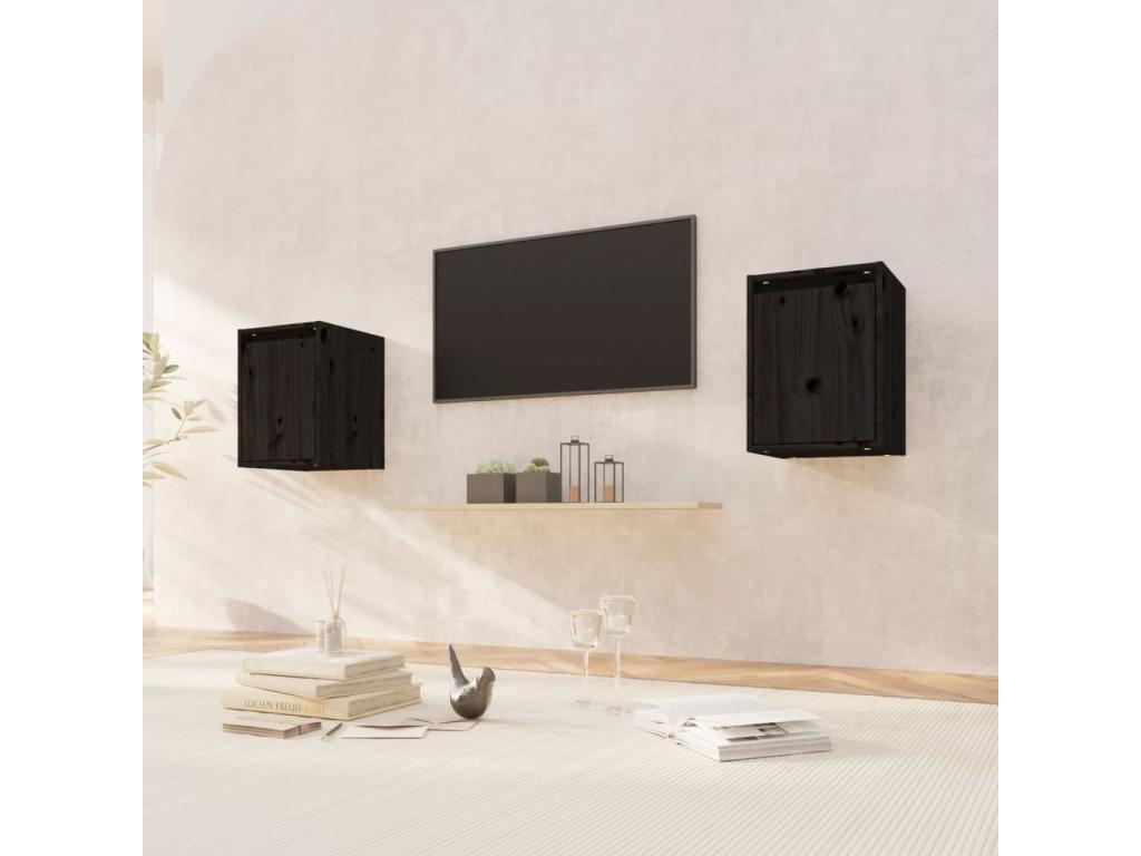 Armoire en pin noir, 30 x 30 x 40 cm