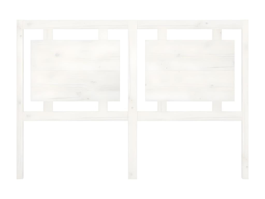 Lit en bois massif blanc, 145,5 x 4 x 100 cm